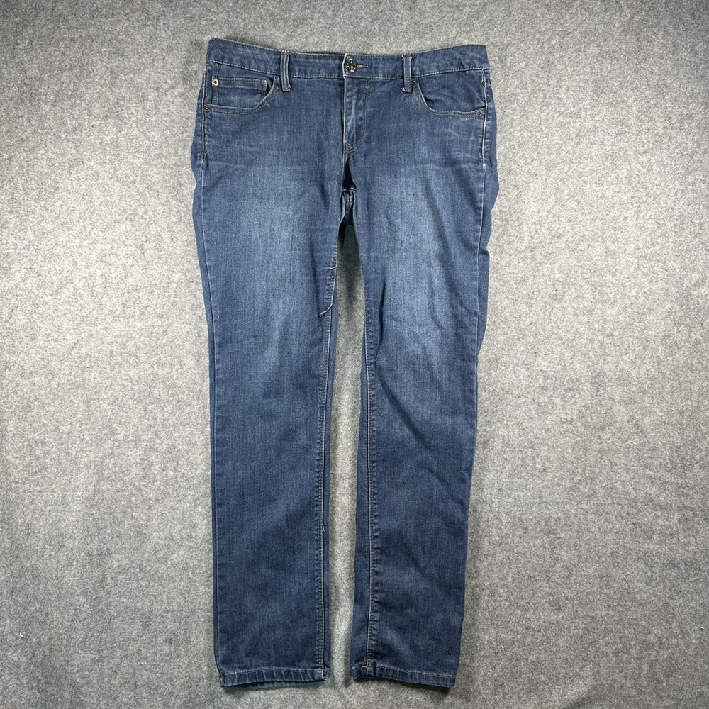 Express Stella Skinny Jeans 10 Blue Medium Wash Stretch Denim